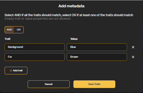 Add metadata attributes TGR requirements